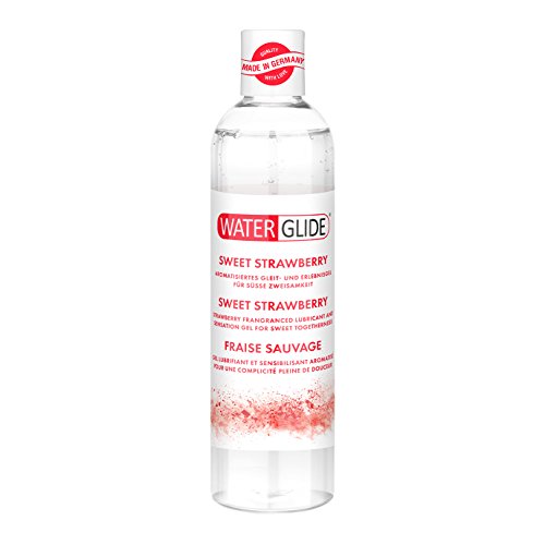 Gel lubrificante Waterglide | lunga lubrificazione, a base di acqua | Aroma di fragola | 300 ml