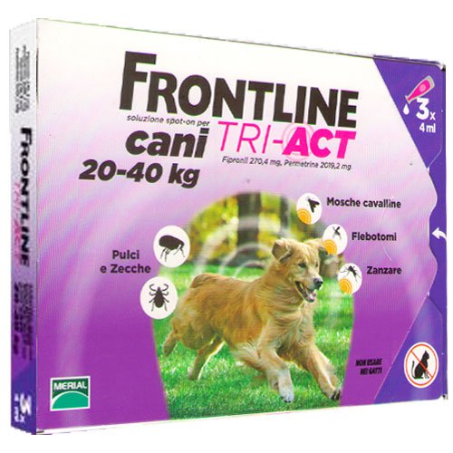 FrontLine Tri-act Cani 20-40kg 3 pipette da 4ml