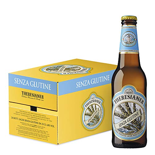Birra Theresianer Senza Glutine Premium Lager non filtrata confezione da 24 bottiglie da 0.33l
