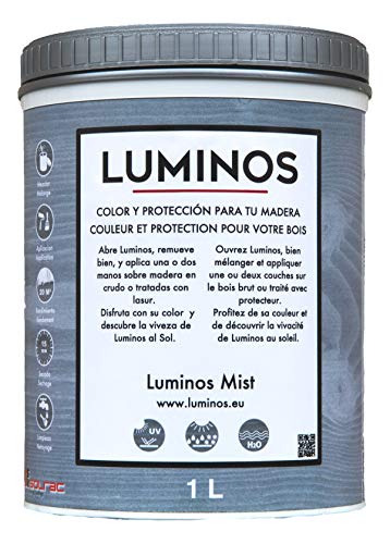 Luminos LUM1101 – MIST – Impregnante per legno esterno, colore: grigio nebbia, 2,5 l