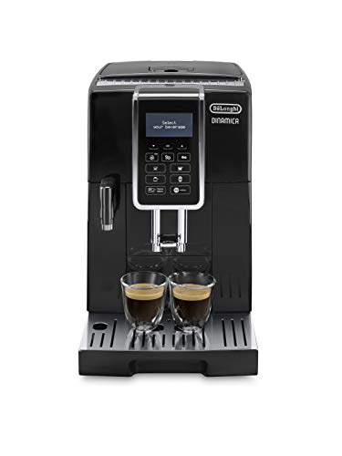 DELONGHI DINAMICA ECAM 350.55.B Freestanding Fully-Auto Espresso Machine Black - Coffee Makers (Freestanding, Espresso Machine, Coffee Beans, Ground Coffee, Built-in Grinder, 1450 W, Black)