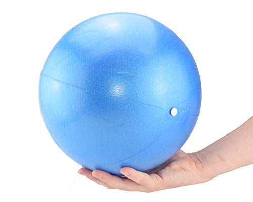 ATC Handels GmbH - Palla da pilates e yoga, 26 cm, blu, rosso, giallo, palla da ginnastica per yoga, pilates, palla terapeutica, Blu