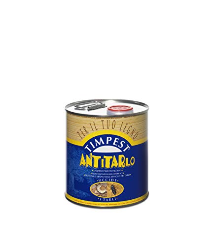 TIMPEST ANTITARLO LT. 2,5 - base solvente attivo contro tarli, larve, termiti e parassiti del legno - liquido pronto all'uso