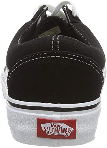 Vans Old Skool Leather Sneaker Unisex Adulto, Nero (Black/White), 40