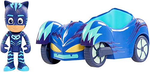 Giochi Preziosi - Super Pigiamini PJ Masks Veicolo Gattomobile con Personaggio Gattoboy, PJM03200