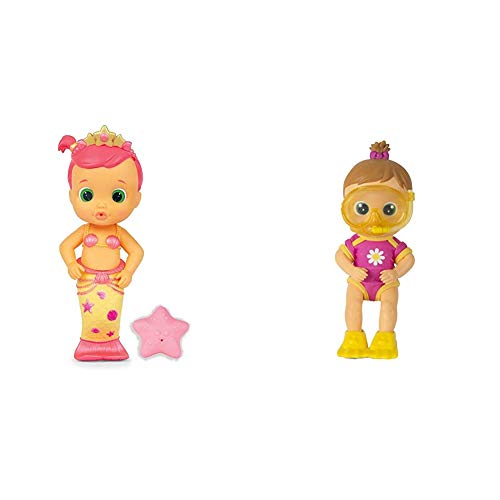 IMC Toys- Bloopies Mermaids Amici del Bagnetto-Sirenetta Luna, Colore Rosa, 99647IM &Toys- Bloopies Flowy Amici del Bagnetto, Colore Pink, 95601IM