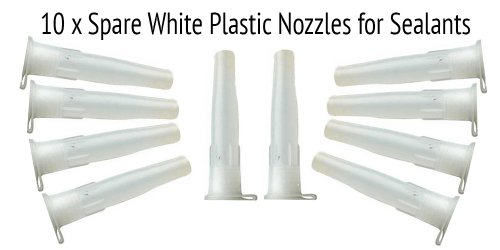 SPARE NOZZLE PLASTIC WHITE FOR SEALANTS 10 pack by Hafele
