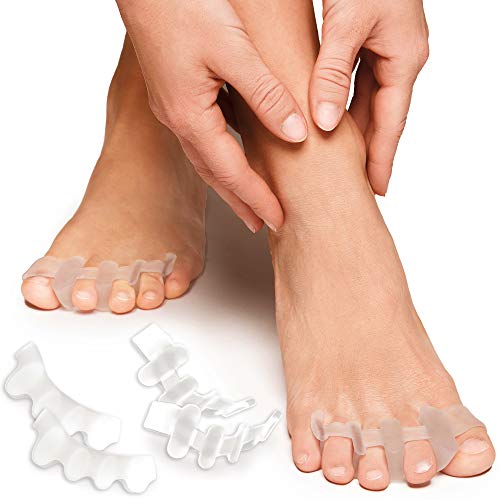 YogaMedic Alluce Valgo Correttore [4x] - Separatore per dita - Supporti per i piedi - Raddrizza dita - Hallux Valgus