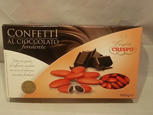 CONFETTI ROSSI AL CIOCCOLATO FONDENTE 1KG CRISPO