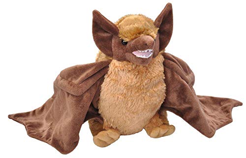 Wild Republic peluche Pipistrello marrone, Cuddlekins coccolone peluche, regali per bambini 30 cm