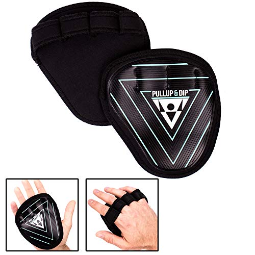 PULLUP & DIP Guanti Palestra, Grip Pads per Sollevamento Pesi, Palestra, Alternativa ai Guanti Palestra Standard, Guanti per Pesistica e Corpo Libero, Basta Mani Sudate