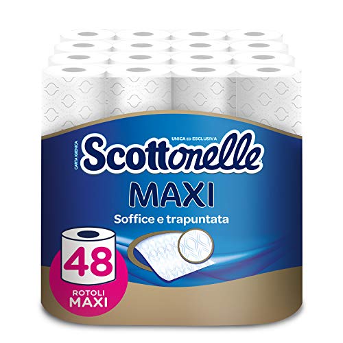 Scottonelle Carta Igienica Soffice e Trapuntata, Confezione da 48 Rotoli Maxi (12x4)
