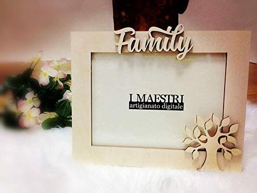 Cornice portafoto 15x20 Family con albero della vita personalizzabile con nome o con dedica -