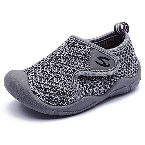 GUBARUN Daclay Scarpe Ragazze per Ragazzi Scarpe Sportive Running Unisex – Bambini（Grigio Chiaro, 28 EU