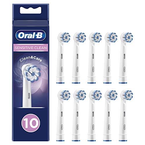 Oral-B Sensitive Clean Testine di Ricambio per Spazzolino Elettrico, Confezione da 10 Pezzi