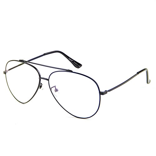 Cyxus filtro luce blu occhiali moda occhiali dormire meglio [trasparente lente] Anti affaticamento degli occhi (Doppio raggio centrale，8805T01)