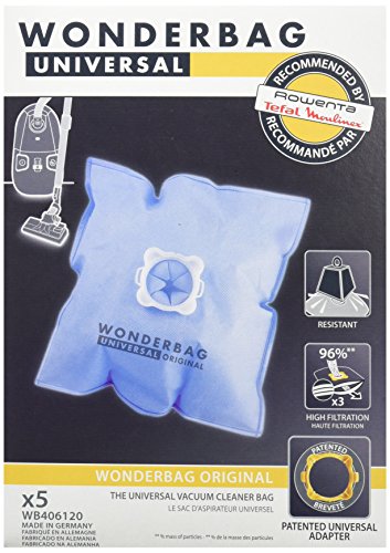Wonderbag WB406120 Sacchetto aspirapolvere universale - raccomandato per Roventa - 5Pz