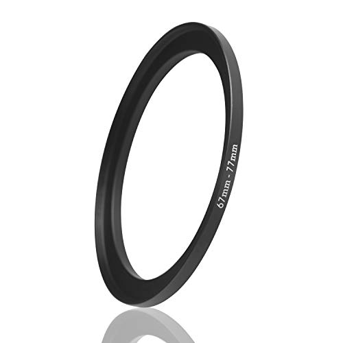 Ares Foto® STEP UP Filter Adapter, anello adattatore del filtro, In alluminio fresato a CNC (67mm – 77mm)