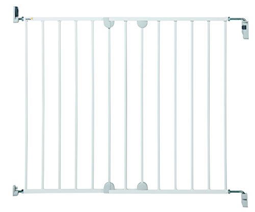 Safety 1st, barriera di sicurezza per porta da fissare al muro, estensibile, metallo bianco