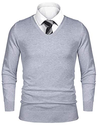 iClosam Maglioni Uomo Invernali Lana Knit V-Neck Pullover Giacca in Maglia Maglione Felpa Uomos