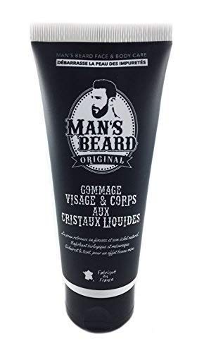 Man's Beard – Scrub esfoliante 100 ml viso e corpo ai cristalli liquidi Libera la pelle dalle impurità – Fabbricato in Francia