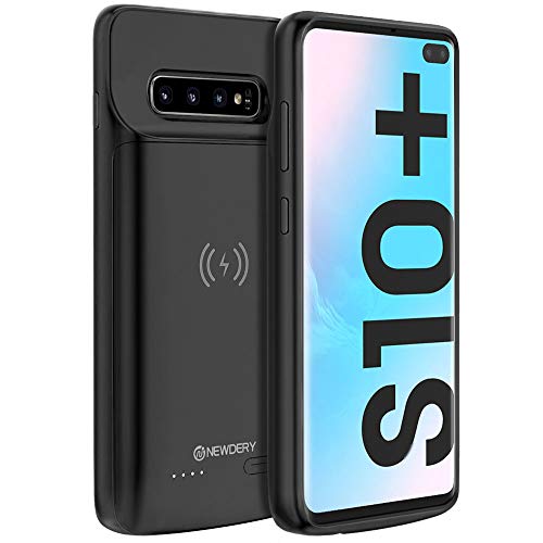 NEWDERY Cover Batteria per Galaxy S10 Plus, 5000mAh Custodia Ricaricabile Cover Caricabatterie Batteria Esterna Battery Case per Samsung Galaxy S10 Plus [6.4''] Batteria Power Bank Charger Case