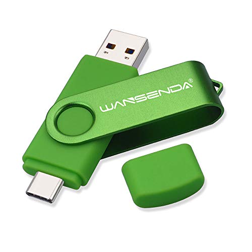 Chiavetta USB USB 3.0 di tipo C Wansenda USB Pen Drive OTG Flash Drive Per Tipo-C Dispositivi Android/PC/Mac (32GB, verde)