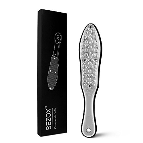 BEZOX Pedicure Professionale Piedi Attrezzi per Pedicure Rimuovere Calli Cura - Tutto in Acciaio Inox Piede File Pedicure Ammorbidisce Dry Talloni Screpolati la Pelle