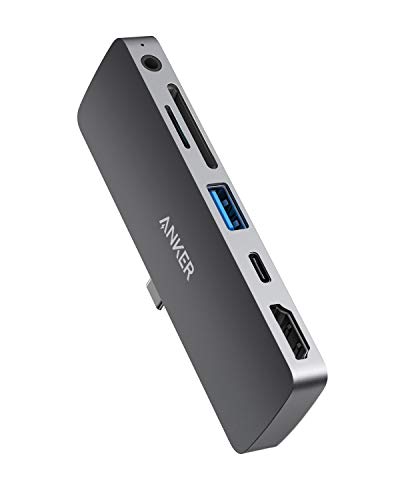 Anker Hub USB iPad PRO, Adattatore USB-C 6 in 1 PowerExpand Direct, con erogazione Alimentazione 60 W, Porta HDMI 4K a 60 Hz, Jack per Cuffie 3,5 mm, Porta USB 3.0, Lettore schede SD e microSD