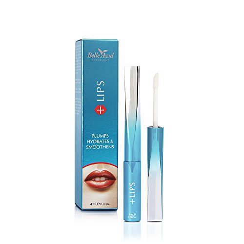 Belle Azul +Lip Balsamo Gloss. Lucidalabbra idratante e volumizzante, per labbra piene e carnose naturalmente. Con Olio di Argan biologico, Pepe di Cayenna ed estratto di Menta Piperita. 4ml /0.14 fl oz