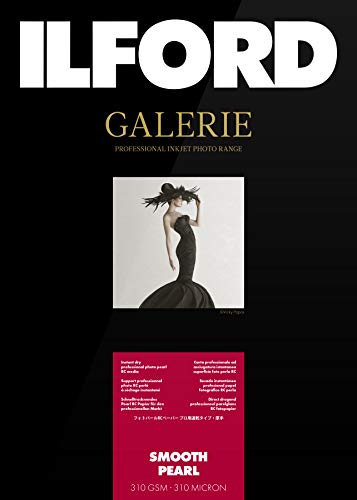 Ilford Galerie Prestige Smooth Pearl - Carta fotografica, formato 13 x 18 cm, 310 g/, 100 fogli, superficie effetto perlato, con penna Ilford in omaggio