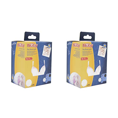 Nûby - Due confezioni di dischi per allattamento ultra sottili - giorno - 2 x 30 pezzi
