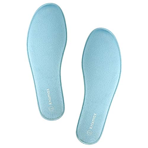 Knixmax Uomo Donna Solette Memory Foam molto morbide Confort Suole Scarpe per Stivali da Lavoro e Passeggio, Sport Solette per Assorbimento Degli Urti e Ammortizzazione per Piedi, Blu UE 46