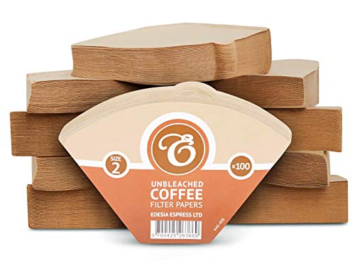 EDESIA ESPRESS - 1000 filtri caffè americano in carta non sbiancata - forma a cono - misura 2