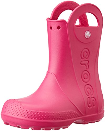 Crocs Handle It Rain Boot K, Stivali di Gomma Unisex – Bambini, Rosa (Candy Pink), 34/35 EU