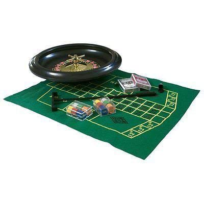 Set roulette da party da 15,2 cm, 25,4 cm o 40,6 cm, include feltro, rastrello, fiches, palline e carte (con roulette da 15,2 cm), 6