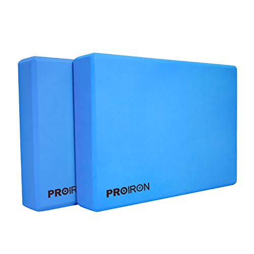 PROIRON Blocco Yoga - Blocchi Yoga mattoncino Yoga Block Accessori per Yoga Mattone in Schiuma espansa Eva Foam Brick - Diversi Colori (Blu, Un Pezzo)