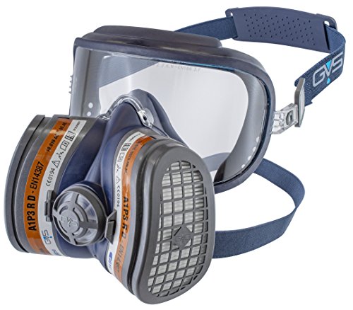 GVS SPR401 Elipse INTEGRA A1P3 semimaschera con protezione occhi e filtri sostituibili pronta all'uso M/L blu
