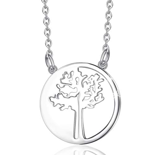 EUDORA Collana da Donna albero della vita 925 Collane con ciondolo albero della vita in argento sterling per donne ragazze Gioielli da donna Bel regalo