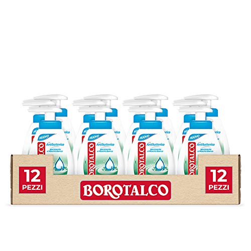Borotalco Sapone Liquido Antibatterico 250 ml, 12 Pezzi
