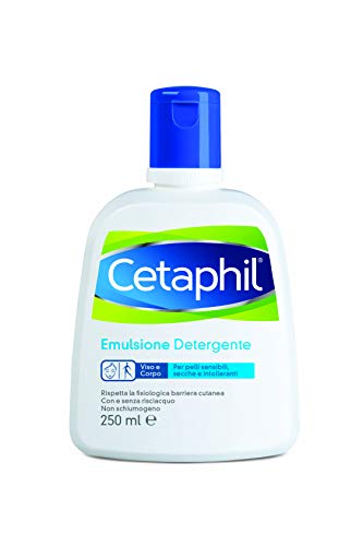 Cetaphil, Emulsione Detergente, Detergente Viso e Corpo per Pelle Sensibile, Secca e Intollerante, Formato 250 ml