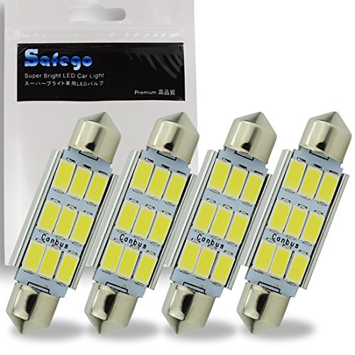 Safego 4 x 42mm LED Lampadine auto C5W cupola del festone Canbus Dome Festoon 9-5730SMD LED Lampada LED porta/lettura / soffitto/Interior DC 12V AUTO LAMPADINA SILURO LED luce targa Can Bus