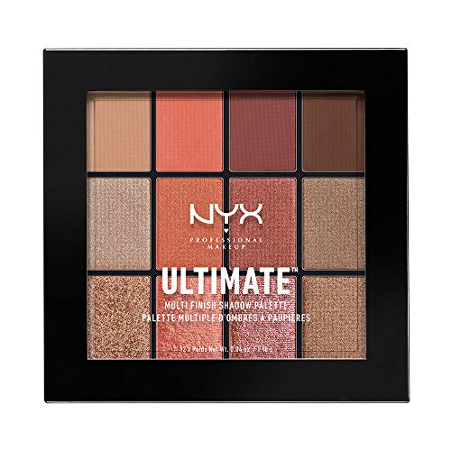 NYX Professional Makeup Palette Occhi Ultimate Multi-Finish, 12 Ombretti, Warm Rust