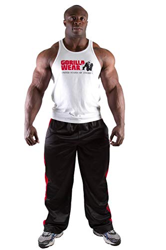 GORILLA WEAR - Camicia da Palestra da Uomo - Canotta Classica - S a 3XL Bodybuilding Fitness Muscle Shirt Fitness Muscle Shirt Bianco XL