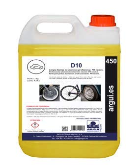 ARGUIPRO Line D10 2 litri. Detergente per la pulizia di cerchi professionali con pH neutro.
 Elimina lo sporco senza fatica.