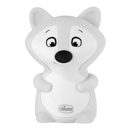 Chicco Luce Notte Volpe, Ricaricabile con USB, Bianco