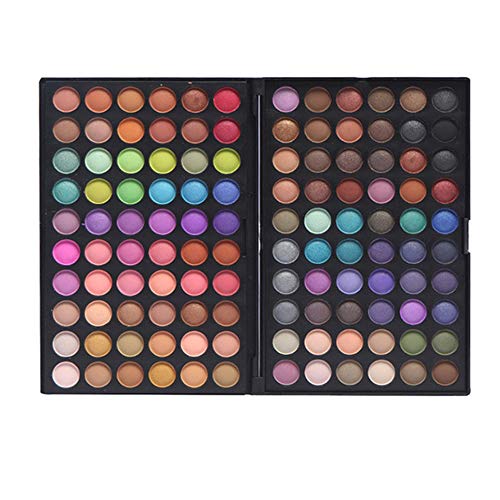 Palette Ombretti, Ruwhere 120 Colori Eyeshadow Palette Neutri Caldi Corredo di Trucco Tavolozza per Trucco Occhi Waterproof Makeup Eyeshadow Kit - Adattabile a Uso Professionale che Privato (120-3)