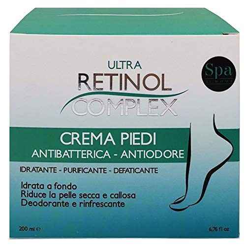 CREMA PIEDI RETINOL COMPLEX antibatteria -antiodore IDRATANTE-PURIFICANTE-DEFATICANTE