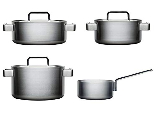 Iittala - Set di 4 padelle in acciaio INOX, 30 cm, 4 pezzi, colore: Argento