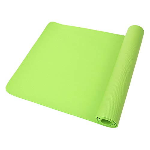 5lightrich Tappetini per Esercizi 10mm NBR Palestra Antiscivolo Home Fitness Esercizio Yoga Pilates Cuscino per tappeti per Palestra Interna Coperta Green